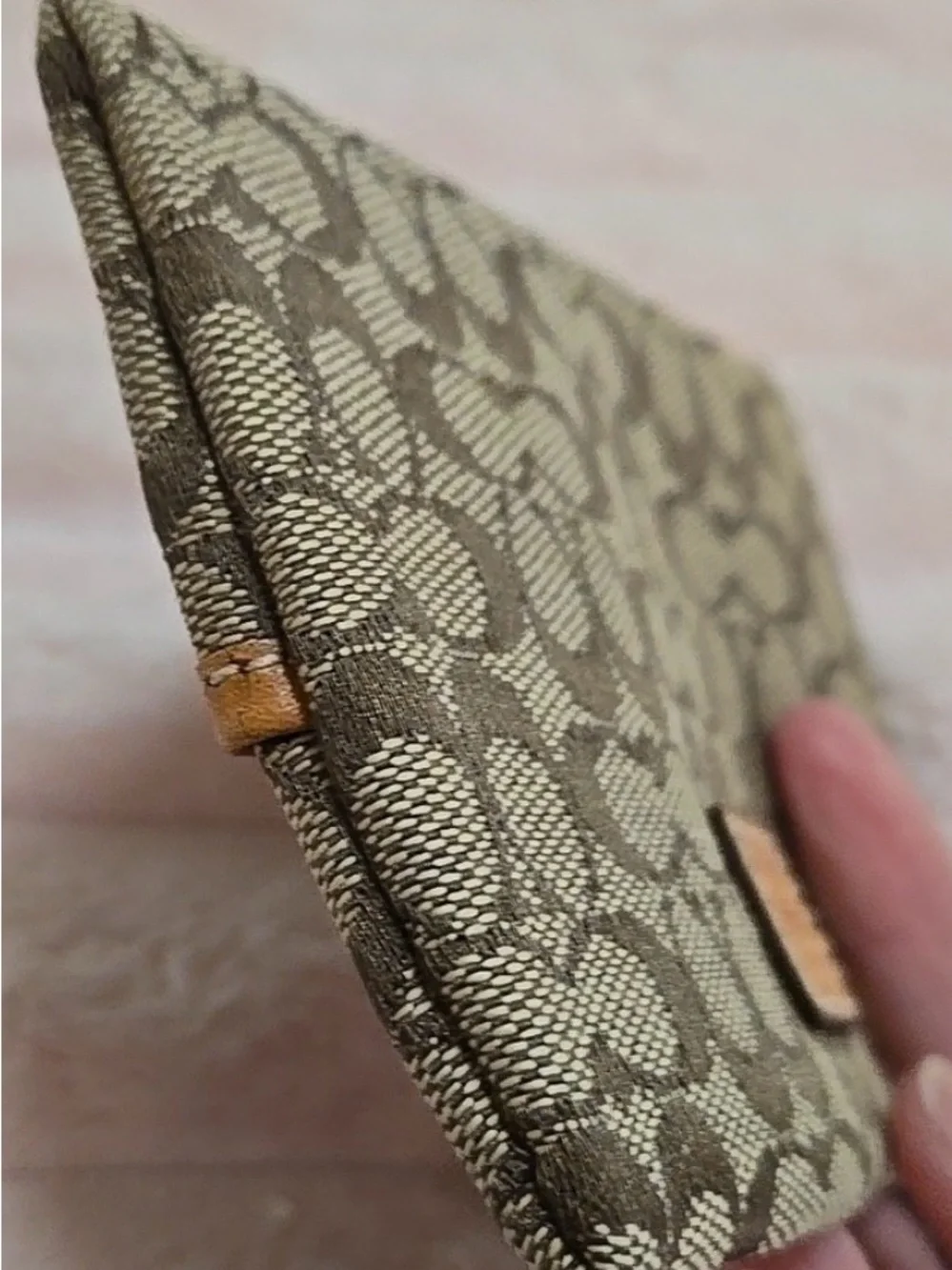 Coach Signature Jacquard wallet in Brown and Tan